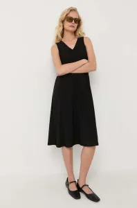 Šaty Max Mara Leisure čierna farba, mini, rovný strih #8948887