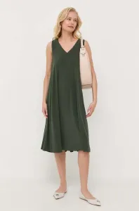 Šaty Max Mara Leisure zelená farba, mini, rovný strih #8749120