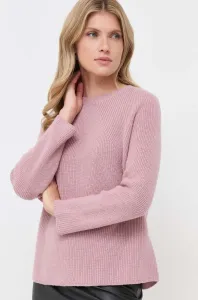 Vlnený sveter Max Mara Leisure dámsky, ružová farba, tenký