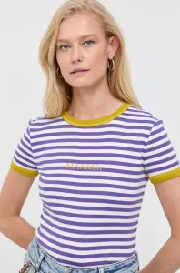 Bavlnené tričko MAX&Co. fialová farba