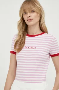 Bavlnené tričko MAX&Co. ružová farba