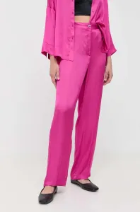 Nohavice MAX&Co. dámske, ružová farba, široké, vysoký pás