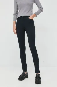 Nohavice MAX&Co. dámske, tmavomodrá farba, priliehavé, vysoký pás #7398483