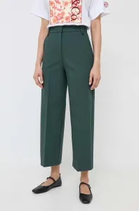 Nohavice MAX&Co. dámske, zelená farba, široké, vysoký pás #8764149