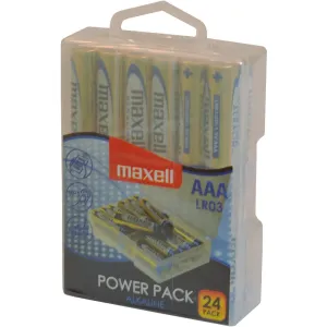 Baterie AAA (R03) alkalická MAXELL Power Pack 24ks