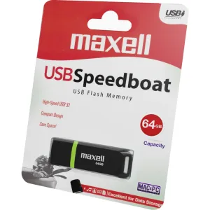 MAXELL SPEEDBOAT USB FD 64GB 3.1 BLACK