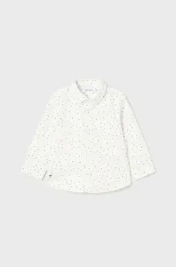 Bavlnená košeľa pre bábätká Mayoral biela farba