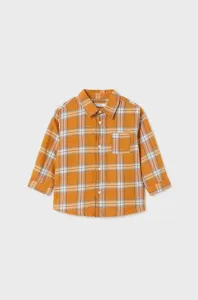 Bavlnená košeľa pre bábätká Mayoral oranžová farba