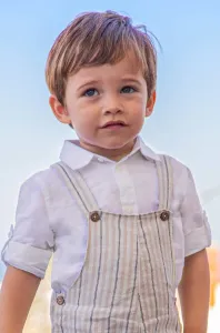 Detská bavlnená košeľa Mayoral biela farba