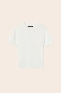 Detské bavlnené tričko Mayoral biela farba, jednofarebný #8589059