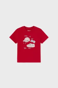 Detské bavlnené tričko Mayoral červená farba, s potlačou #9454281