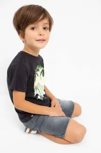 Detské bavlnené tričko Mayoral čierna farba, s potlačou #6723050