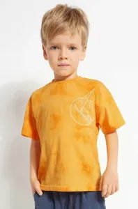 Detské bavlnené tričko Mayoral oranžová farba, vzorovaný #6899018