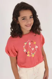 Detské bavlnené tričko Mayoral ružová farba #9238693