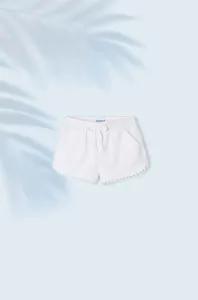 Detské krátke nohavice Mayoral biela farba, jednofarebné #8937755