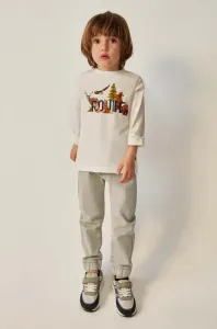 Detské nohavice Mayoral béžová farba, jednofarebné