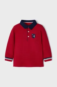 Detské polo tričko Mayoral červená farba, s nášivkou #249497