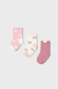 Detské ponožky Mayoral 3-pak ružová farba