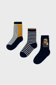 Detské ponožky Mayoral 3-pak tmavomodrá farba #8950066