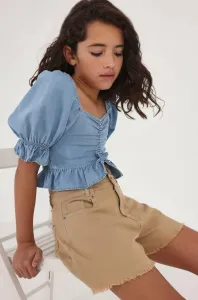 Detské rifľové krátke nohavice Mayoral béžová farba, jednofarebné #7522339