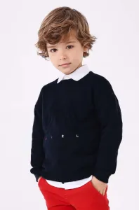Detský sveter s prímesou vlny Mayoral tmavomodrá farba, tenký