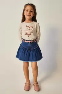 Dievčenská rifľová sukňa Mayoral tmavomodrá farba, mini, áčkový strih #8948864