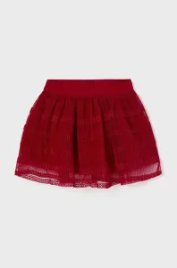Dievčenská sukňa Mayoral červená farba, mini, áčkový strih