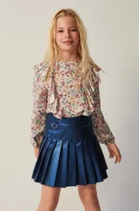Dievčenská sukňa Mayoral tmavomodrá farba, mini, áčkový strih