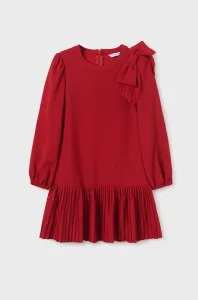 Dievčenské šaty Mayoral červená farba, mini, áčkový strih