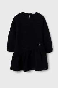 Dievčenské šaty Mayoral čierna farba, mini, áčkový strih #8764197