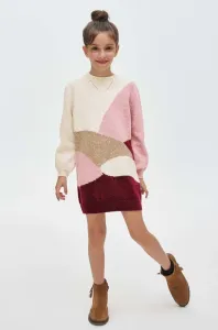 Dievčenské šaty Mayoral fialová farba, mini, oversize