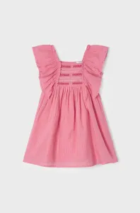 Dievčenské šaty Mayoral ružová farba, mini, áčkový strih #9327036
