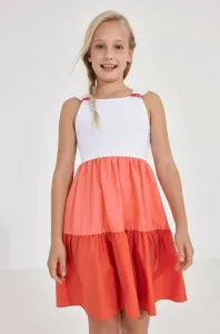 Dievčenské šaty Mayoral ružová farba, mini, áčkový strih #6987174