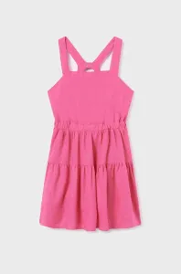 Dievčenské šaty Mayoral ružová farba, mini, rovný strih #8184539