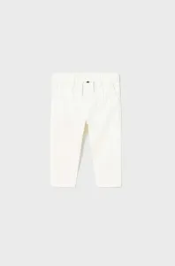 Nohavice pre bábätká Mayoral biela farba, jednofarebné