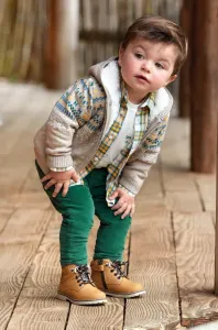 Nohavice pre bábätká Mayoral zelená farba, jednofarebné