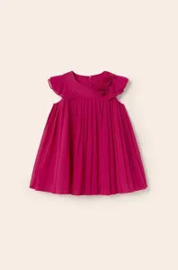 Šaty pre bábätká Mayoral ružová farba, mini, áčkový strih #7863813