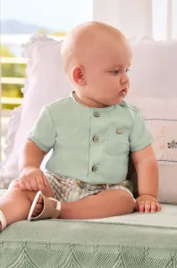 Detská bavlnená súprava Mayoral Newborn tyrkysová farba