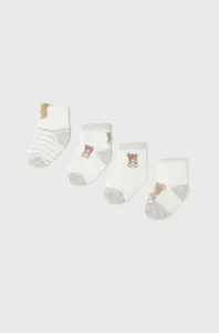 Ponožky pre bábätká Mayoral Newborn 4-pak šedá farba #8729100
