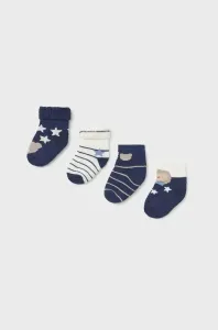 Ponožky pre bábätká Mayoral Newborn 4-pak tmavomodrá farba #8949055