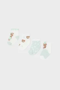 Ponožky pre bábätká Mayoral Newborn 4-pak zelená farba #8589052