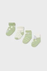 Ponožky pre bábätká Mayoral Newborn 4-pak zelená farba #8749895