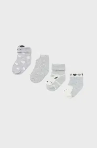 Ponožky pre bábätká Mayoral Newborn Gift box 4-pak šedá farba #8763827