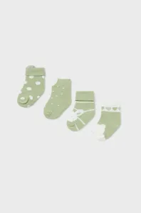 Ponožky pre bábätká Mayoral Newborn Gift box 4-pak zelená farba