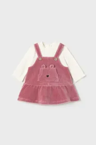 Šaty pre bábätká Mayoral Newborn ružová farba, mini, áčkový strih