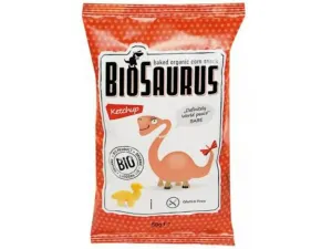 BIOSAURUS Bezlepkové kukuričné chrumky s kečupom BIO 50 g