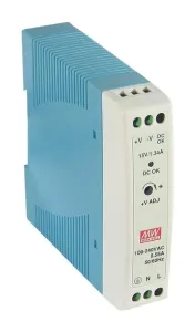 Mean Well Mdr-20-5 Power Supply, Ac-Dc, 5V, 3A