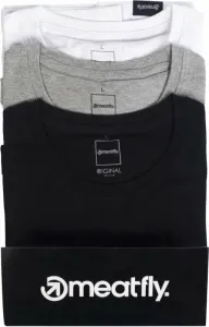 Meatfly Basic T-Shirt Multipack Black/Grey Heather/White S Tričko