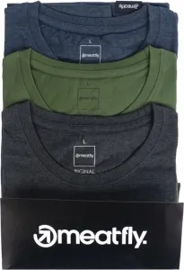 Meatfly Basic T-Shirt Multipack Charcoal Heather/Olive/Navy Heather L