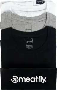 Meatfly Logo T-Shirt Multipack Black/Grey Heather/White S Tričko